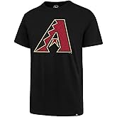 MLB Men's Distressed Imprint Match Team Color Primary Logo Word Mark T-Shirt (Arizona Diamondbacks Black, X-Large)