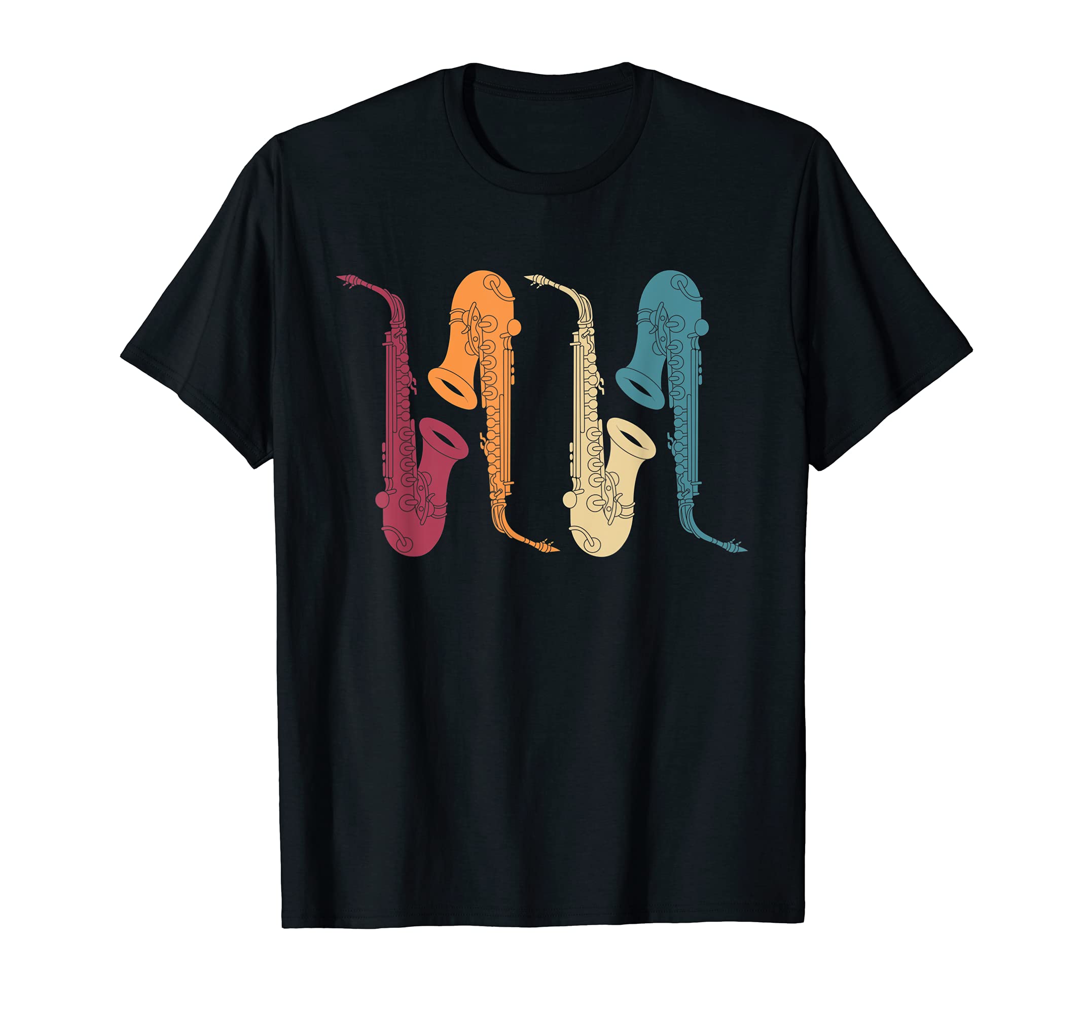 Retro Jazz Musical Instrument Saxophonist Saxophone T-Shirt