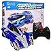 Wall Climbing Zero Gravity Mini USB Remote Control Racer Vehicle Drive Up Any Smooth Surface Electrical RC Blue Driving Car Perfect for Holiday Gift (Instruction Guide Included)