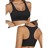 Buauty Sports Bras for Women, Medium Impact Support Sports Bra Push Up Workout Built in Bra Running Yoga