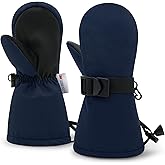Olreco Toddler Snow Gloves Toddler Mittens Waterproof Kids Ski Gloves Thinsulate Baby Toddlers Winter Mittens for Kids 1-7Y