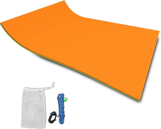 BuoQua 9x6ft Floating Water Mat for Recreation and Relaxing Swimming Pool Water Mat Playing Fun