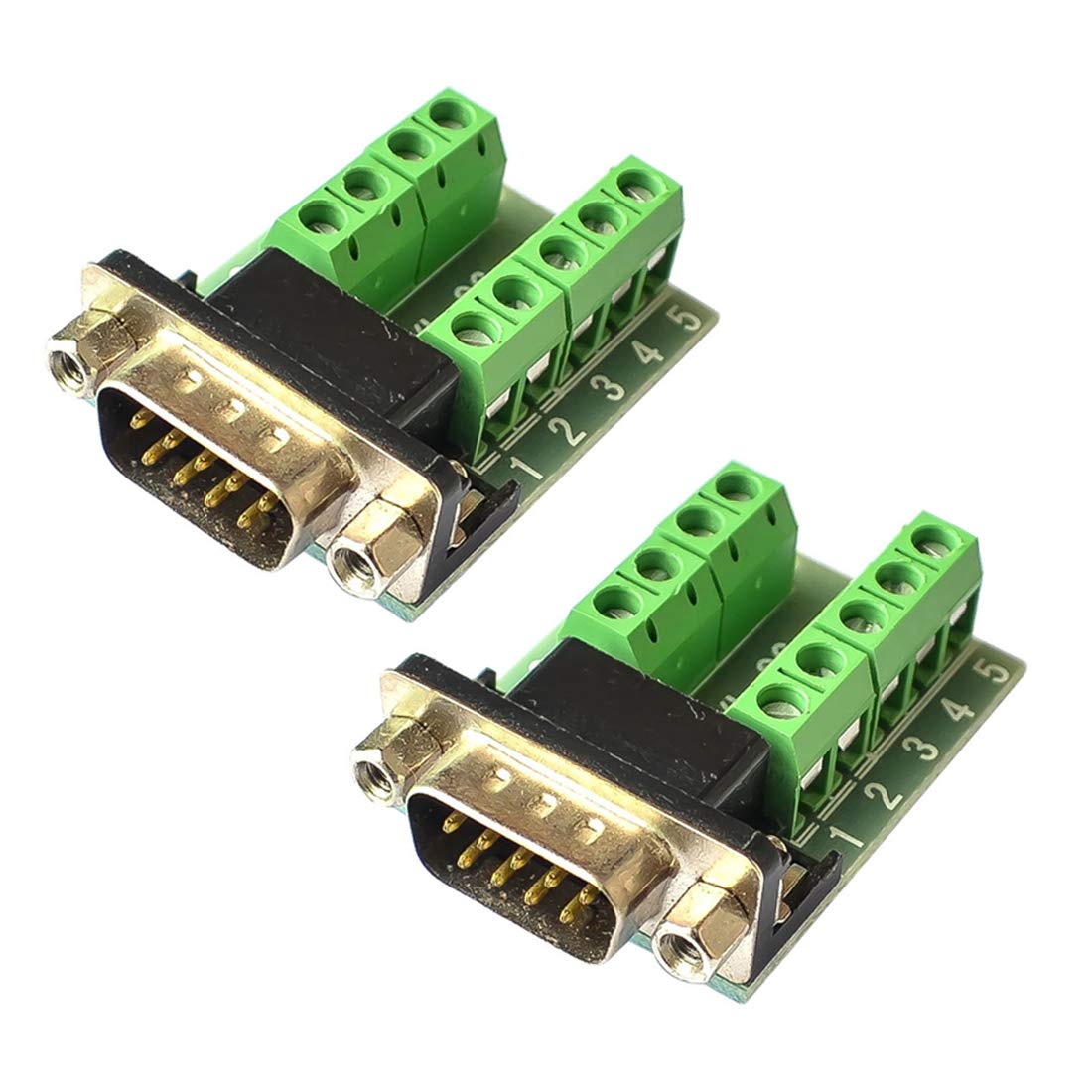 Mua 2pcs DB9 Male Adapter RS232 to Terminal RS232 Serial to Terminal ...