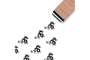 GUVSPTI Chinese Dragon Rubber Stamp, 3/5 Inch Small Mini Stamp for Scrapbooking Card Making Planner