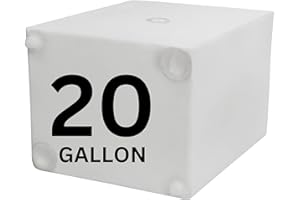 Ameri-Kart 20 Gallon RV Fresh Water Tank, Potable Water Storage Tank for Drinking, Cooking, Cleaning, Showering, for Campers, Trailers, Motorhomes, RVs, Cube Shape, 21" x 17" x 14" (WT-5546)