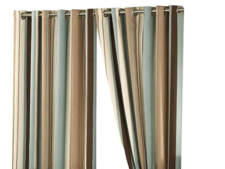 Perfecthome Textiles Duck Egg Brown Beige Lightweight Faux Silk