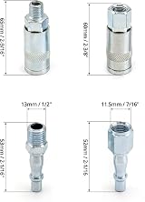 QWORK 10Pcs Air Line Connectors 1/4 BSP Quick Release Fittings view 6