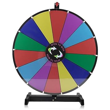 Tatayang 24inch Prize Wheel 14 Slot Spinning Game, Prize Rad Tabletop Funny Spin das Rad Spiel Lucky Rotary Modul Wheel mit S