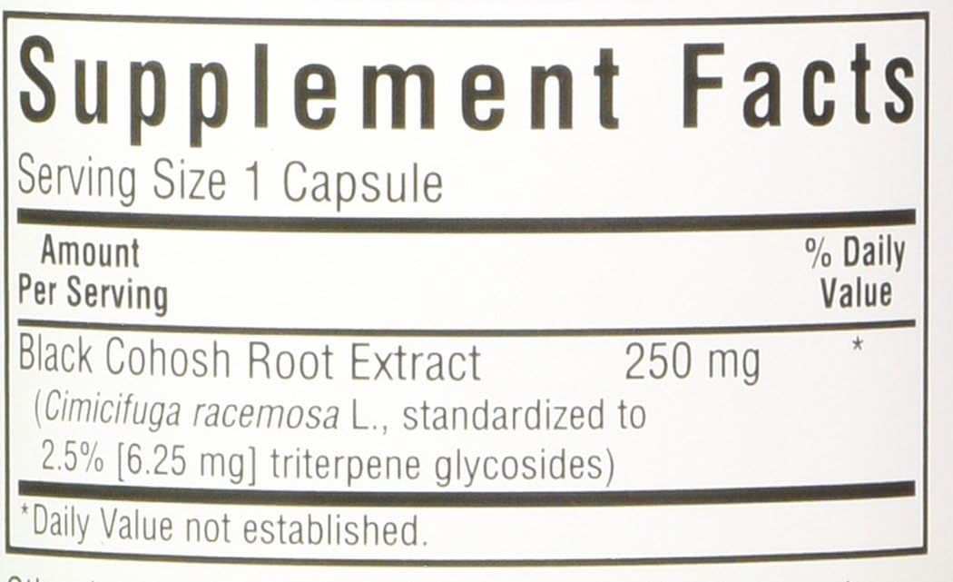 BLUEBONNET Nutrition STANDARDIZED Black Cohosh Root Extract: Health & Personal Care