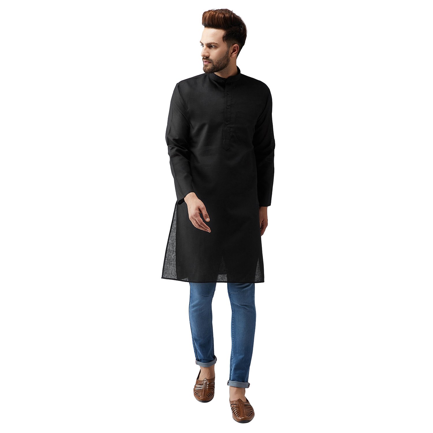 sojanya (since 1958), men's cotton blend only long kurta