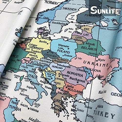 New! Map of The World Shower Curtain with Detailed Major Cities. PVC Free, Non-Toxic and Odorless Wa - //coolthings.us