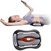 lewitools Lumbar Stretcher with Heat Massage | Adjustable Vibration Back Support | Waist Relaxation for Office & Home