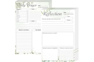 2 Pack Daily Prayer Notepad Religion Study Worksheet Green Bible Journal and Prayer Worksheet Christian Bible Chapter Notes f