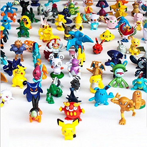 OliaDesign Pokemon Pikachu Monster Mini Action Figures Toy (Lot of 24 Piece), 1"