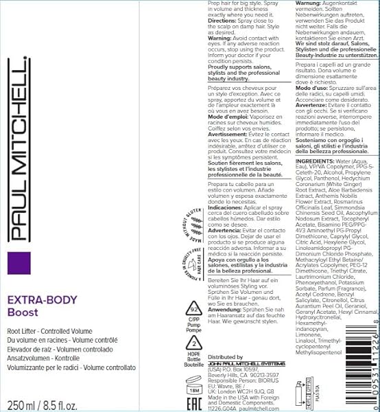 PAUL MITCHELL EXTRA-BODY DAILY BOOST , 8.5 FL OZ (PACK OF 1)