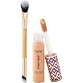 tarte shape tape concealer & brush – Instant Full Coverage for Under Eye, Dark Circles, Fine Lines, Redness & Discoloration, Dermatologist-Tested, Vegan, Cruelty Free