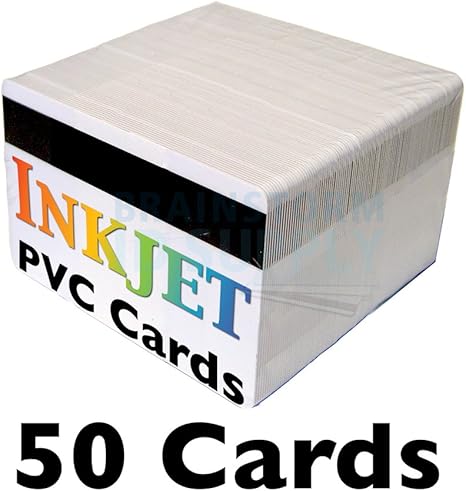 Inkjet Pvc Cards With 1 2 Hico Magnetic Stripes Brainstorm Id S Enhanced Ink Receptive Coating Waterproof Double Sided Printing For Epson