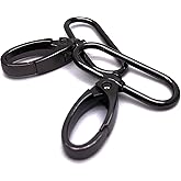 KOTAIFA 1-1/2 inch Swivel Lobster Claw Clasp 1.5 inch Swivel Hooks for Purse Bag Making 10pcs Black