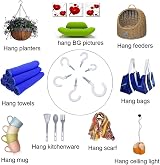 Tinsellns 70pcs White Screw In Eye Hooks Steel Plastic Coated Ceiling Hooks view 4