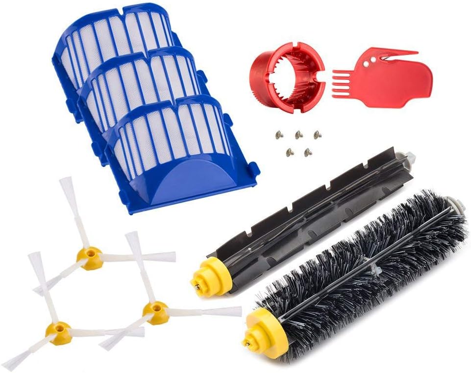ANKKY Accessories Kit for iRobot Roomba 600 series 605 610 615 616 620 630 635 650 652 660 665 671 680 690 695, Replacement Parts Brushes & Filters with Screws for Vacuum Cleaner Robot(15 in 1)