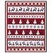 Blueberry Pet Super Soft Cozy Ugly Christmas Reindeer Knitted Throw Blanket, 50” x 60”, Tango Red & Navy Blue