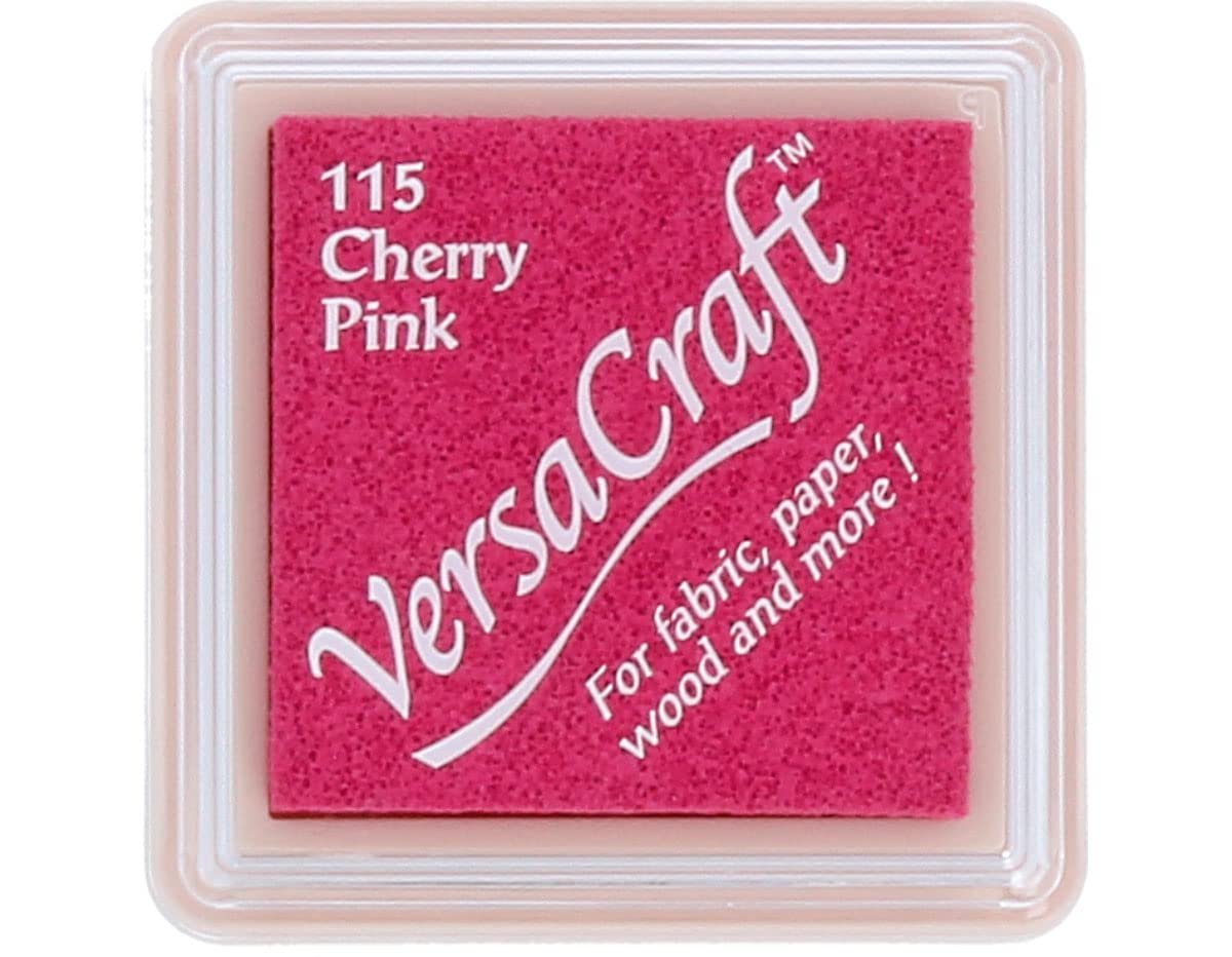 Artemio Tsukineko Artemio Versacraft Ink vks-115 Stamp Fabric Small Cube 25 x 25 mm Cherry Pink