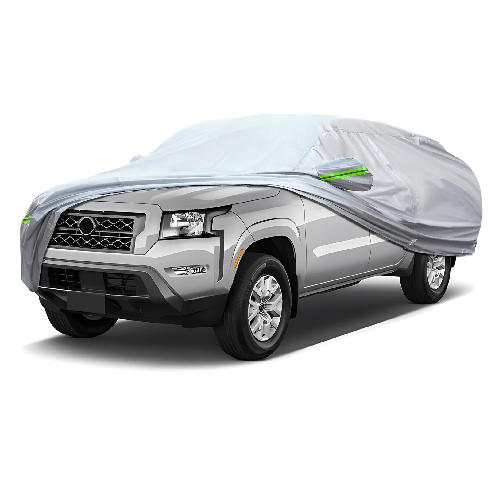 Photo 1 of QUYDDC Full Car Cover Universal 6 Layers Outdoor Thicked All Weather Cover, Sunshield, Waterproof, Snow Proof, UV Proof, Scratch Proof, Bird Droppings, 6 Reflective Strips, Fits Pickups up 180"-206"