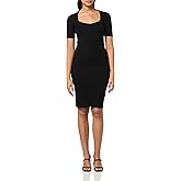 BOSS Women's Fesco Square Neck Fitted Dress