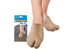 OrthoSleeve FS3 Forefoot Compression Sleeves Bunion Comforter and Split Toe Alignment Sleeve with Padded Toe Zone to Reduce Toe Friction and Reduce Forefoot Swelling…