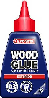 EVO-STIK Exterior Wood Glue 125ml D3 Weatherproof Clear Fast Setting