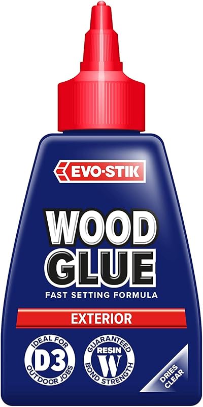 EVO-STIK Exterior Wood Glue 125ml D3 Weatherproof Clear Fast Setting