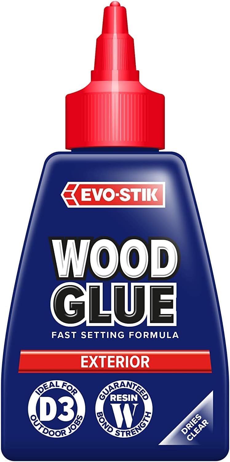 EVO-STIK Exterior Wood Glue 125ml D3 Weatherproof Clear Fast Setting