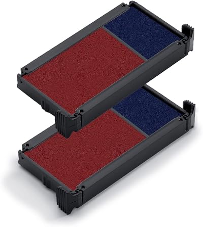 Trodat Replacement Ink Pads 6/4912/2 Pack Red Blue Ink for Office Printy