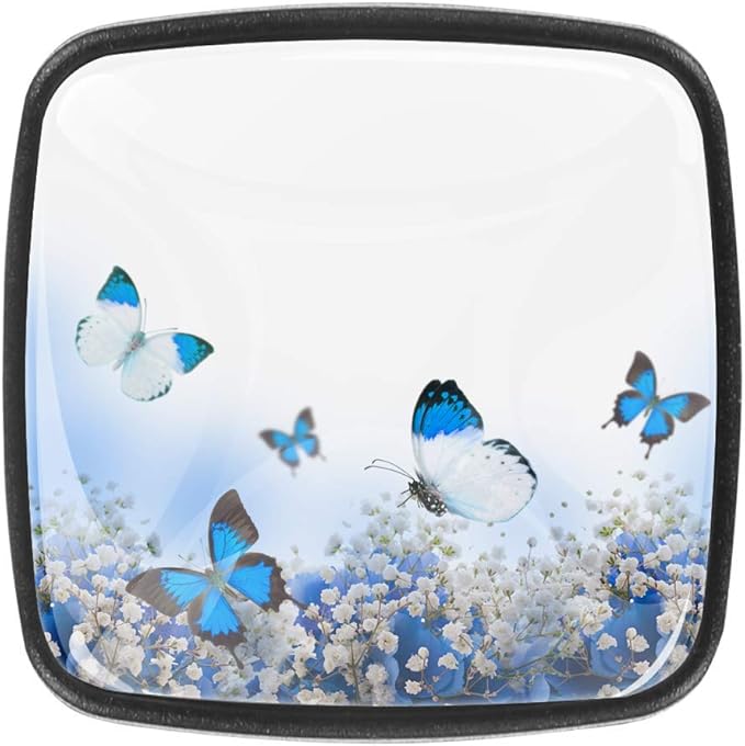 Mariposas voladoras [4 unidades] cristal transparente para cajones de