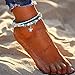 17mile Blue Starfish Turtle Anklet Multi-layer Charm Beads Sea Bench Handmade Boho Anklet Foot Jewelry Gifts for Women