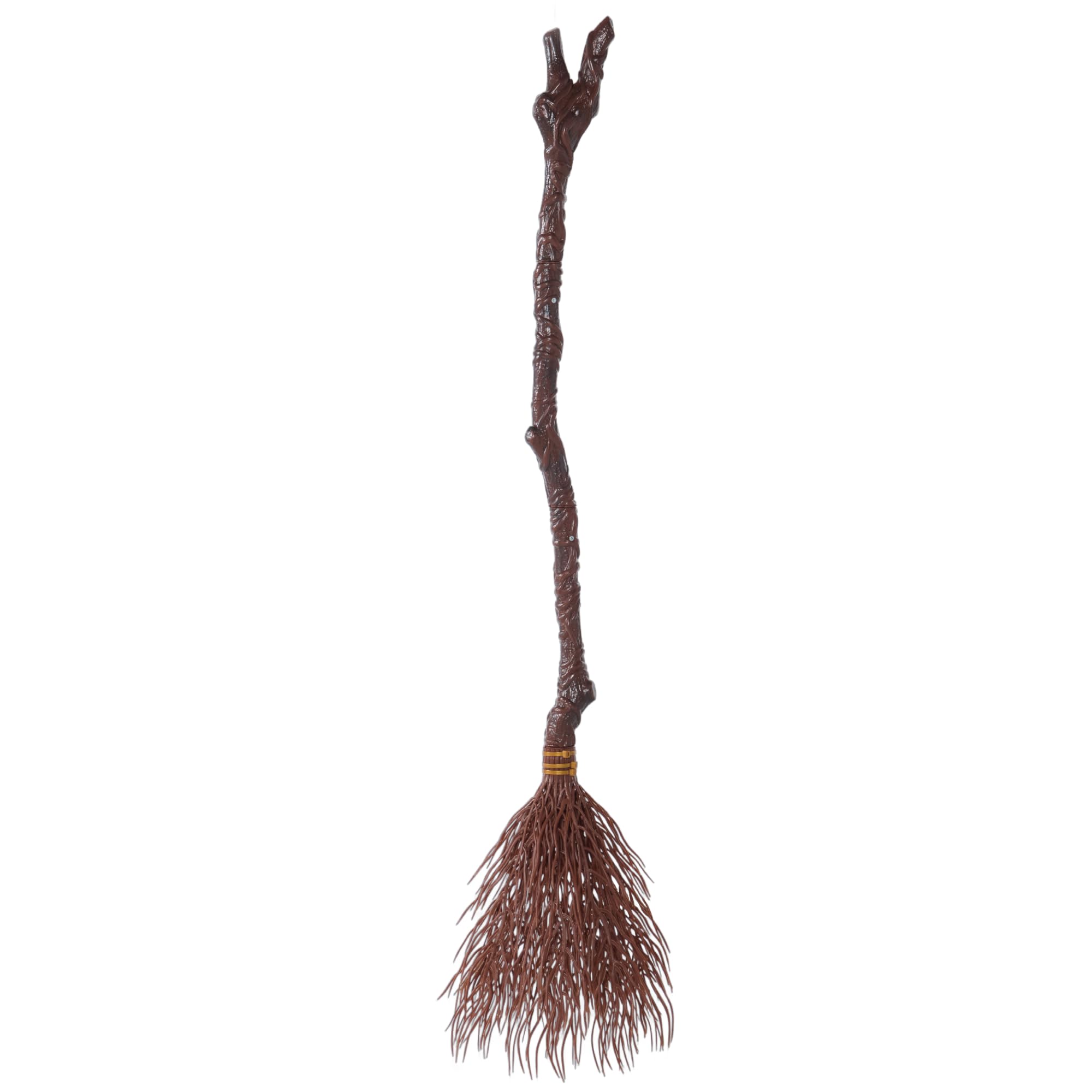Photo 1 of Spooktacular Creations Halloween Witch Vine-Patterned Broom Brown Cane, Witch Broomstick for Women Halloween Party Costume Accessories Stage Prop Kids and Adults, Photo Booth Accessory