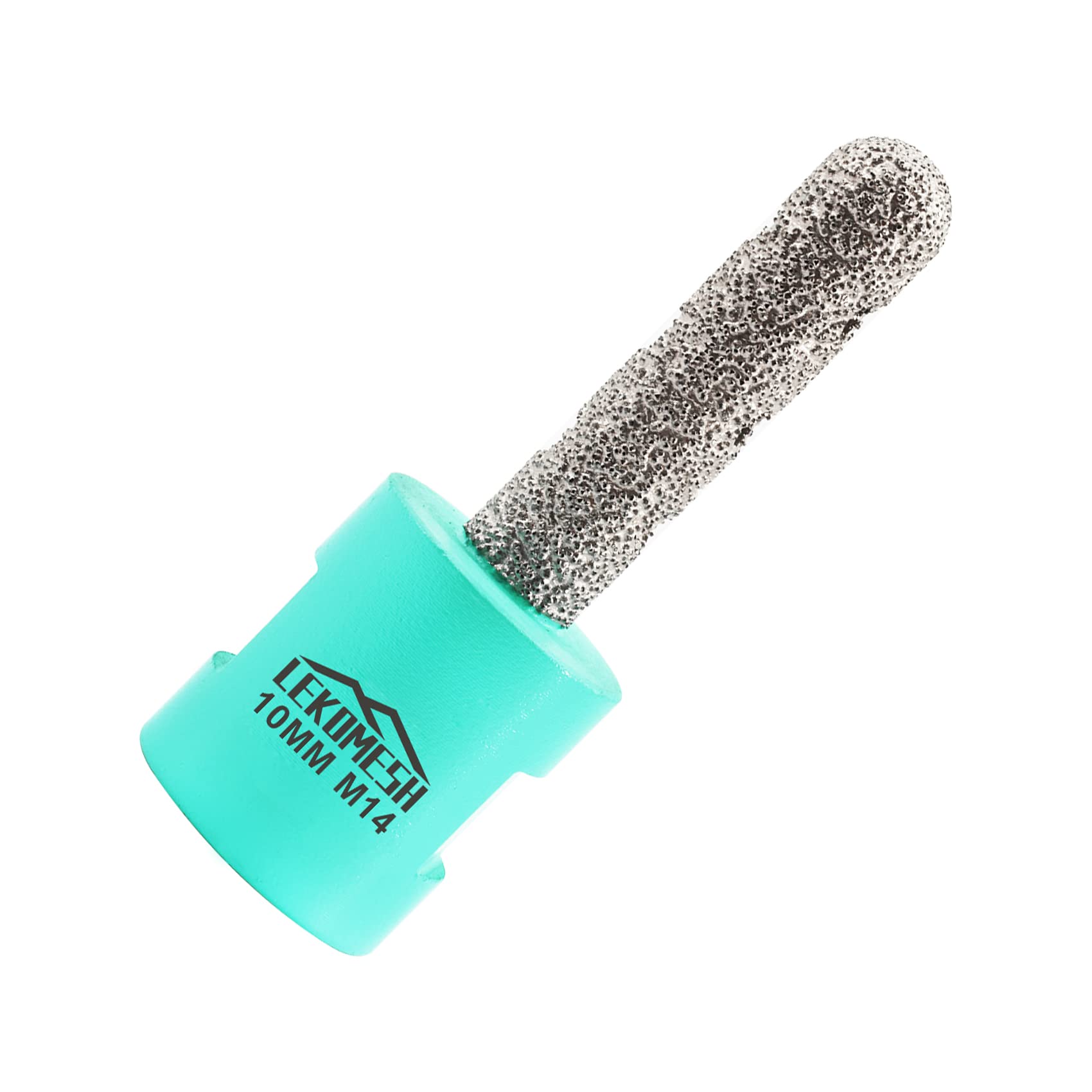 Diamond Finger Bits 10MM LEKOMESH - Diamond Coated Milling Bit for Enlarging Shaping Edging Holes of Porcelain Tile Ceramic Marble Granite Countertop M14 Thread