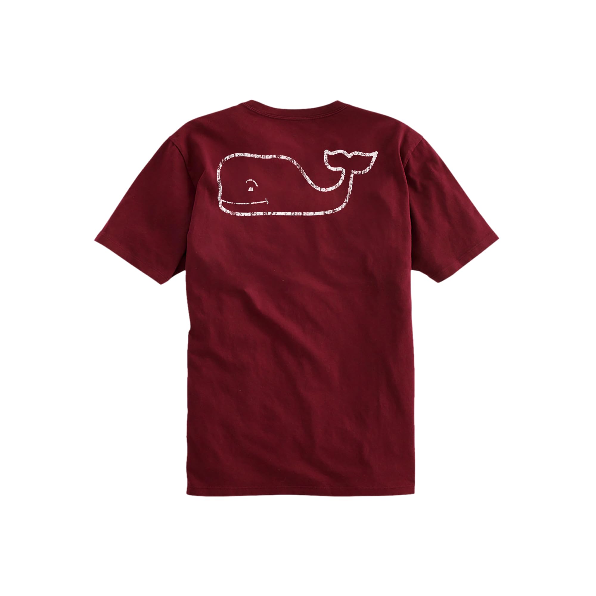 vineyard vines Men’s Vintage Whale Short-Sleeve Pocket Tee, Crimson, Large