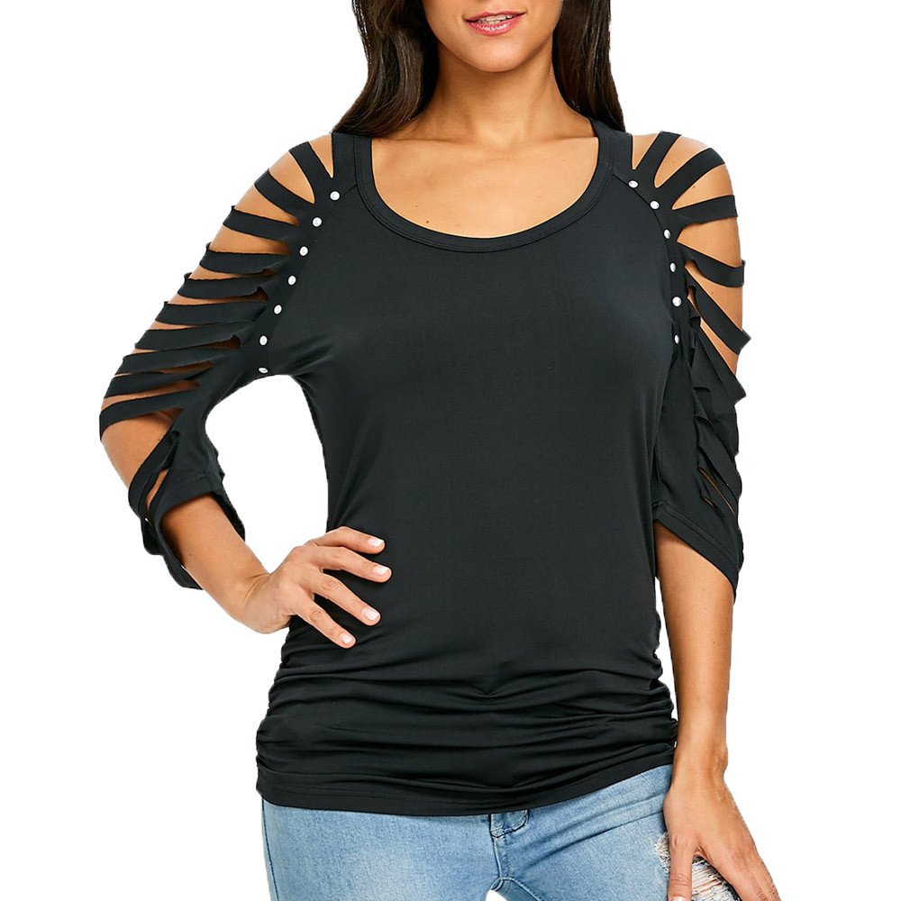 Which Is The Best Plus Size Ladder Ripped Tshirt