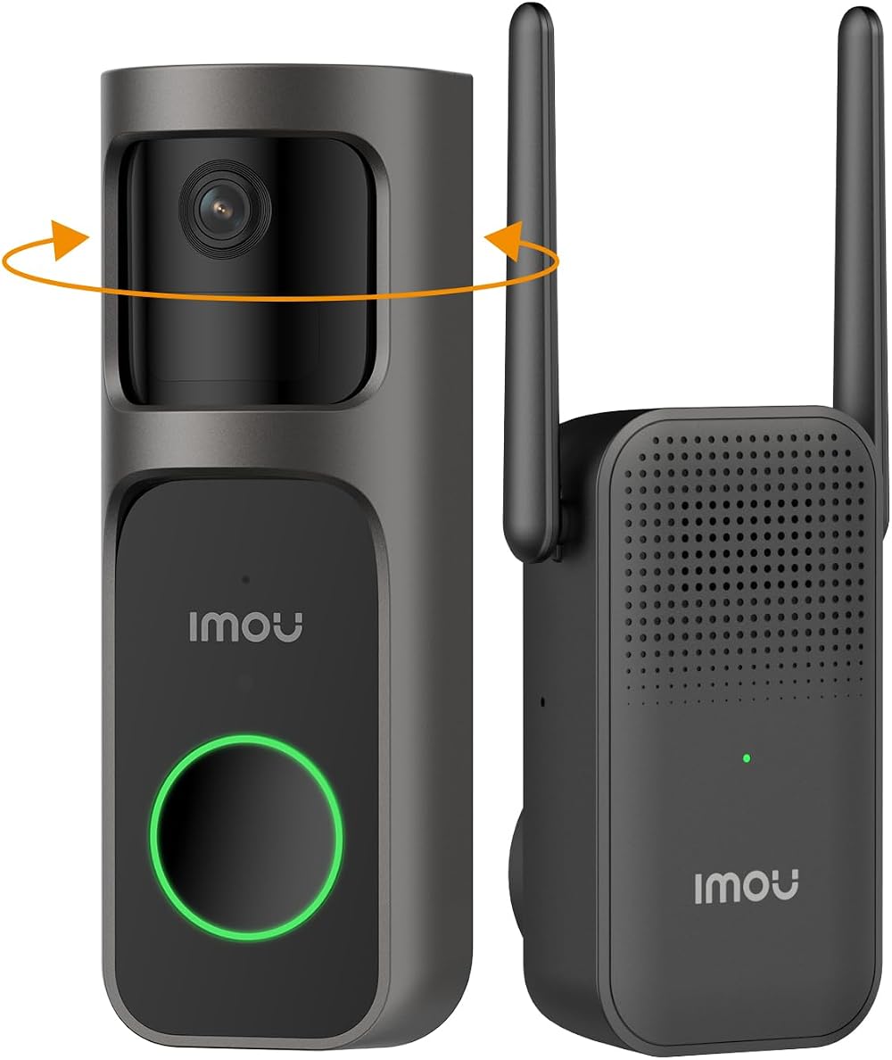 Imou DB2S Video Doorbell Camera 3MP 2K WiFi Chime AI Person Detection Night