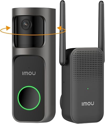 Imou DB2S Video Doorbell Camera 3MP 2K WiFi Chime AI Person Detection Night