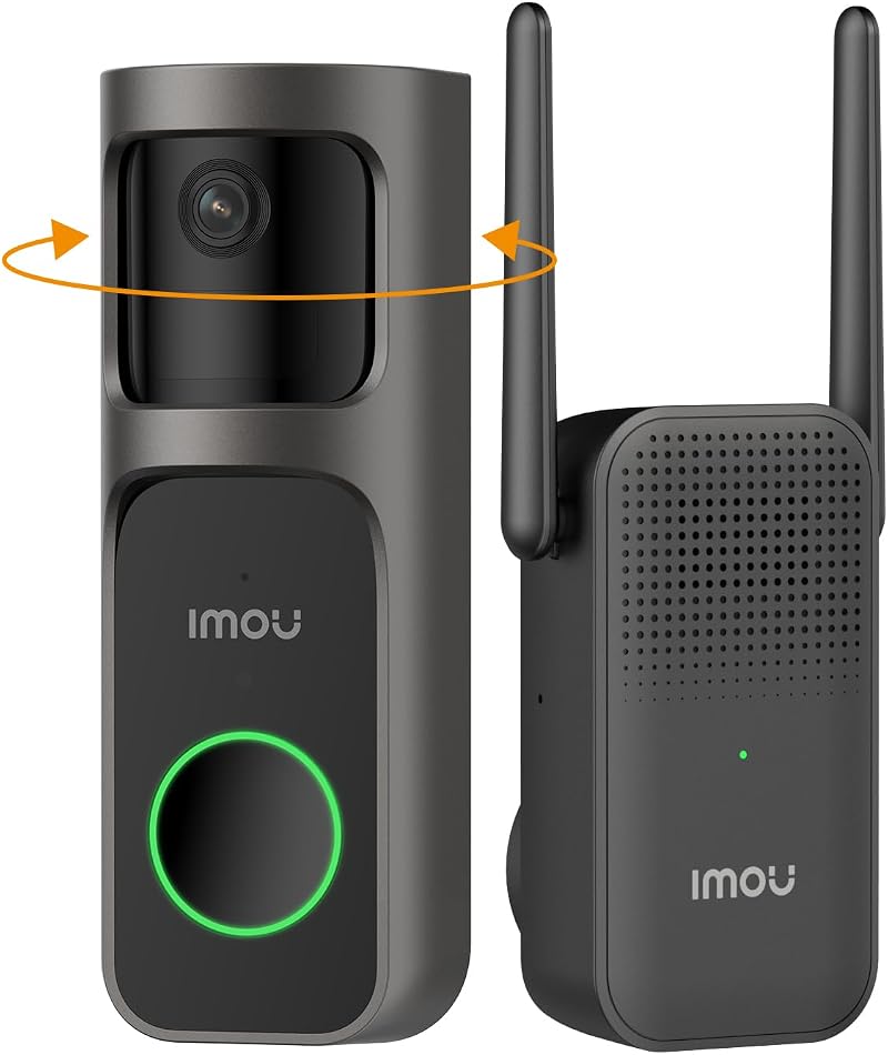 Imou DB2S Video Doorbell Camera 3MP 2K WiFi Chime AI Person Detection Night