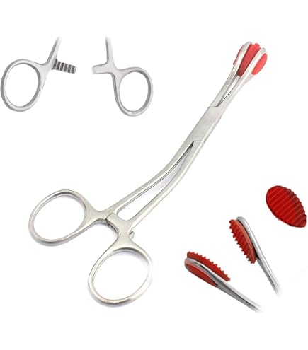 3 Pcs Young Tongue Forceps - Surgical OB/Gynecology Instrument With Rubber Tips 9 thumbnail image