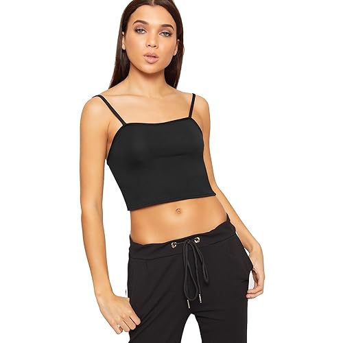 Black Crop Top: Amazon.co.uk