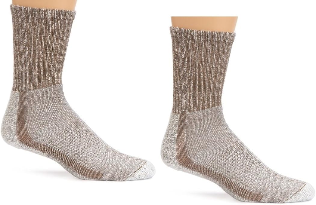 Thorlo Men's Coolmax Lt Hiker Crew Sock 2Pack, Walnut