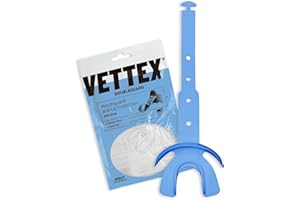 Markwort Vettex Doubleguard Mouthguard for Football, Lacrosse, MMA, Boxing, Braces - Breathable Doubleguard with Lip Protection and Strap, Columbia Blue