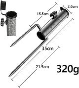 Mikytoper Parasol Stand Ground Spike for Garden Beach Umbrella 3.6 cm view 2