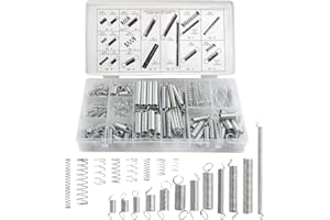 XINGYHENG 200Pcs 20 Kinds Zinc Plated Steel Coil Spring Wire Metal Extension and Compression Spring Repair Tool Assortment Kit
