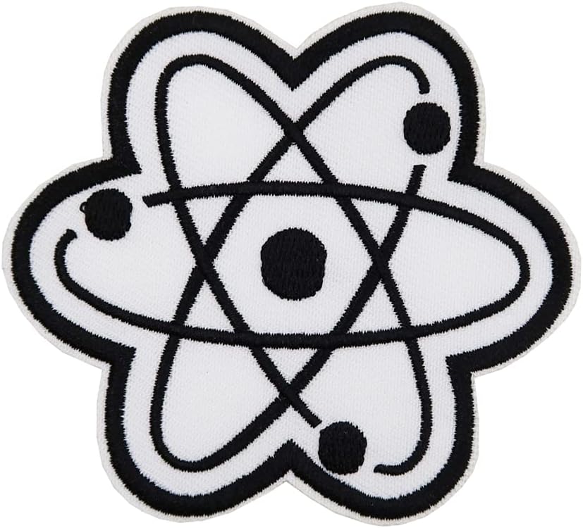 Mixed Media - Atom Embroidered Iron On Patch