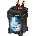 Aquarium Canister Filter Fish Tank UV Filter Aquarium Green Water Cleaning Machine Ultra Quiet External Turtle Tank Filter with UV Sterilizer for Crystal Clear Water Up to 30 Gallon (172GPH-UV)